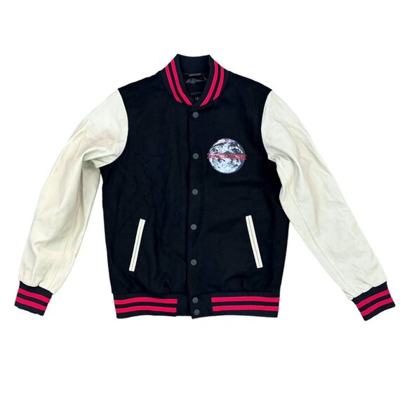 Ksubi HEROISM Globe Varsity Jacket Men M NWOT ***DAMAGED*** - Picture 1 of 12